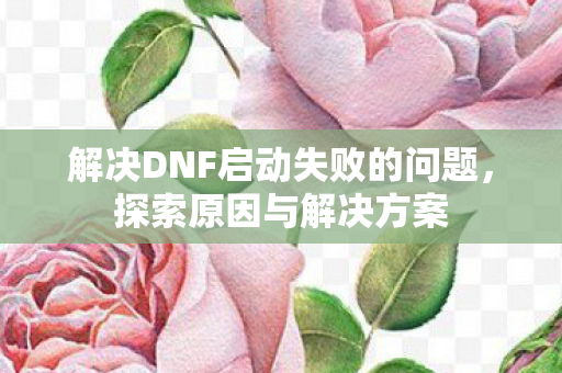解决DNF启动失败的问题，探索原因与解决方案