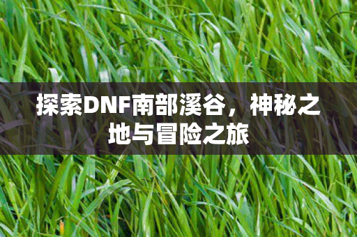 探索DNF南部溪谷,神秘之地与冒险之旅 探索DNF南部溪谷,神秘之地与冒险之旅