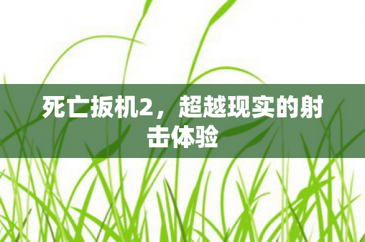 死亡扳机2，超越现实的射击体验
