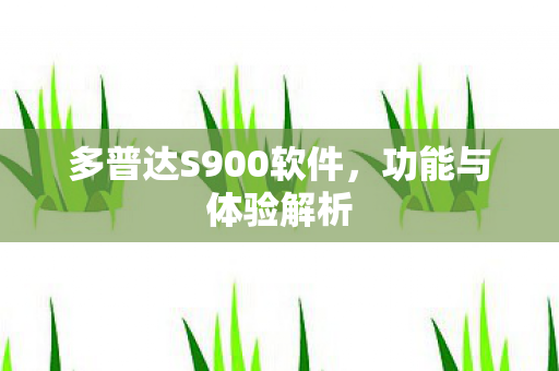 多普达S900软件，功能与体验解析