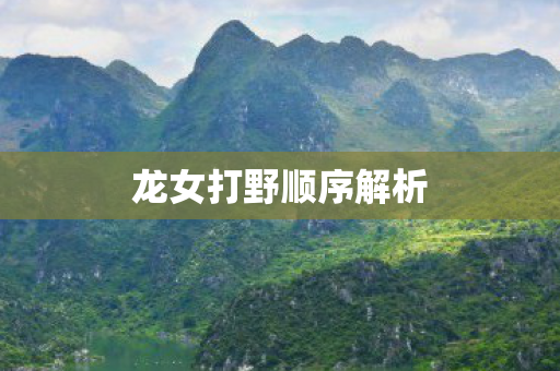 龙女打野顺序解析 龙女打野顺序解析