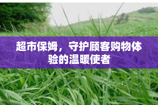 超市保姆，守护顾客购物体验的温暖使者