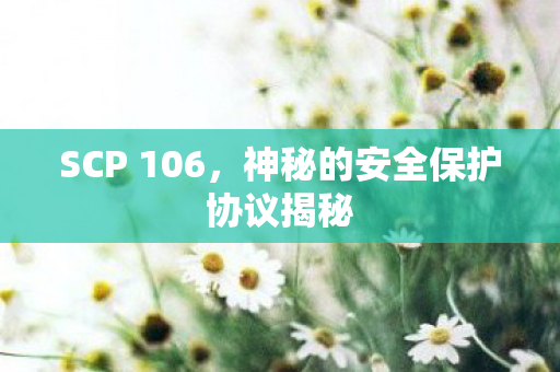 SCP 106，神秘的安全保护协议揭秘