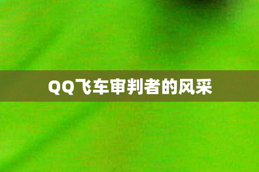 QQ飞车审判者的风采