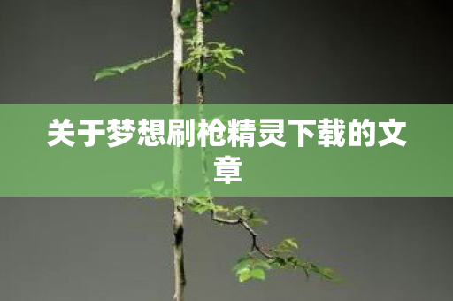 关于梦想刷枪精灵下载的文章 关于梦想刷枪精灵下载的文章