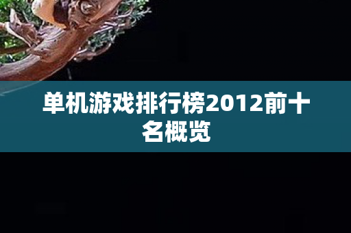 单机游戏排行榜2012前十名概览