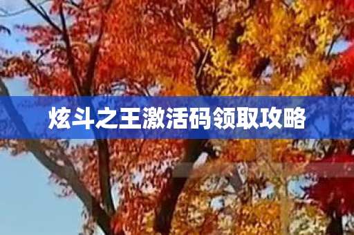 炫斗之王激活码领取攻略
