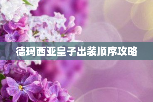 德玛西亚皇子出装顺序攻略