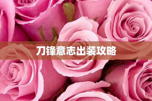 刀锋意志出装攻略