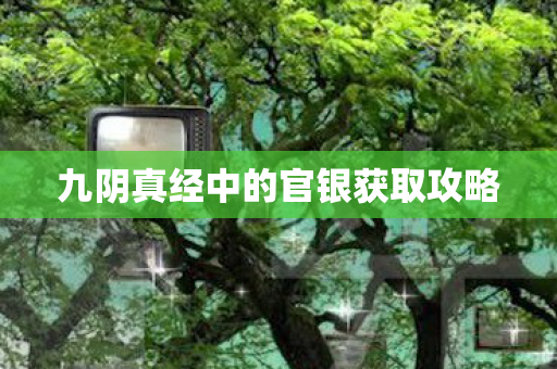 九阴真经中的官银获取攻略 九阴真经中的官银获取攻略