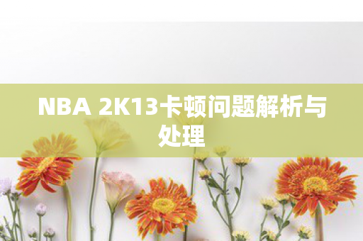 NBA 2K13卡顿问题解析与处理