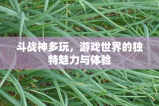斗战神多玩,游戏世界的独特魅力与体验 斗战神多玩,游戏世界的独特魅力与体验