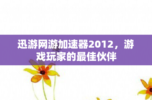 迅游网游加速器2012，游戏玩家的最佳伙伴