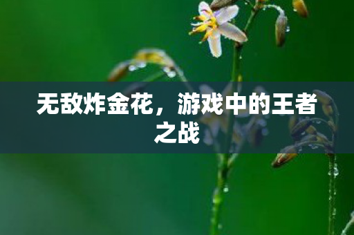 无敌炸金花，游戏中的王者之战