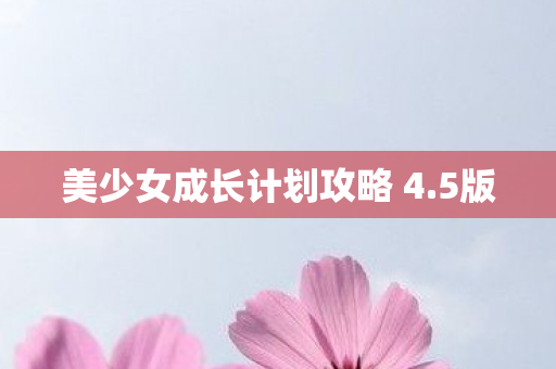 美少女成长计划攻略 4.5版