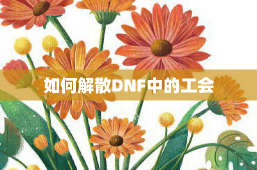 如何解散DNF中的工会 如何解散DNF中的工会