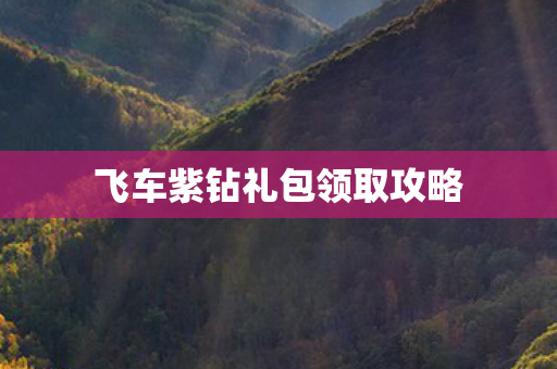 飞车紫钻礼包领取攻略