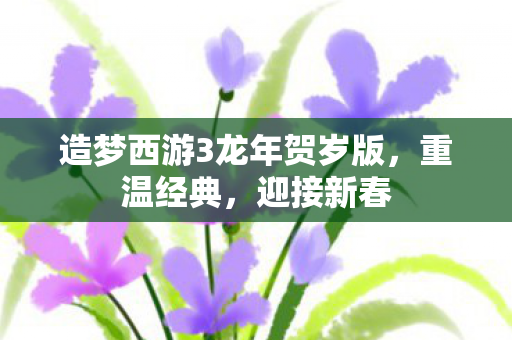 造梦西游3龙年贺岁版，重温经典，迎接新春