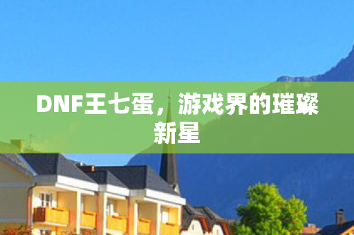 DNF王七蛋,游戏界的璀璨新星 DNF王七蛋,游戏界的璀璨新星