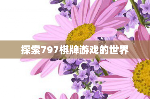 探索797棋牌游戏的世界