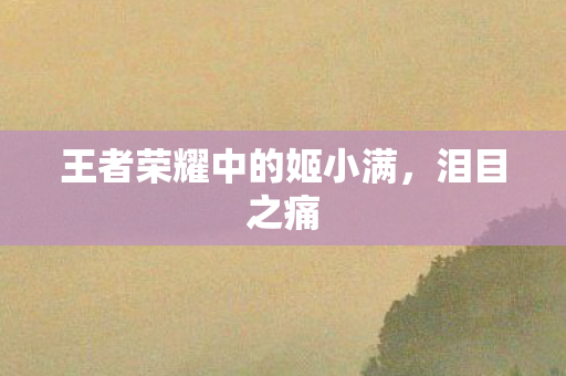 王者荣耀中的姬小满，泪目之痛