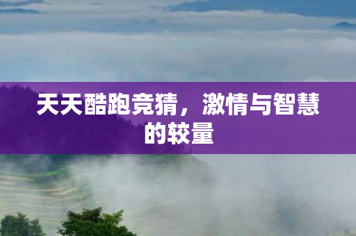 天天酷跑竞猜，激情与智慧的较量