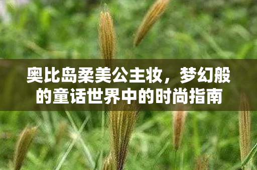 奥比岛柔美公主妆，梦幻般的童话世界中的时尚指南