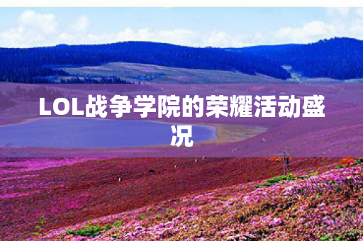 LOL战争学院的荣耀活动盛况