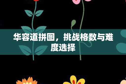 华容道拼图，挑战格数与难度选择