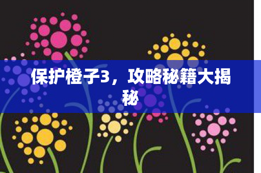 保护橙子3，攻略秘籍大揭秘