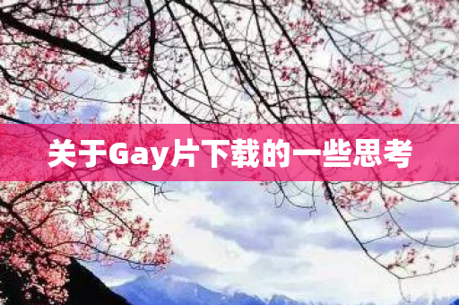 关于Gay片下载的一些思考 关于Gay片下载的一些思考