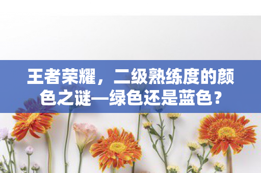 王者荣耀，二级熟练度的颜色之谜—绿色还是蓝色？