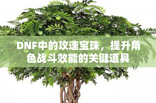 DNF中的攻速宝珠,提升角色战斗效能的关键道具 DNF中的攻速宝珠,提升角色战斗效能的关键道具