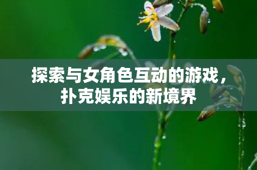 探索与女角色互动的游戏，扑克娱乐的新境界