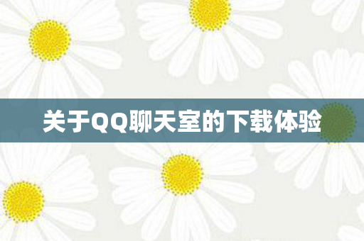 关于QQ聊天室的下载体验 关于QQ聊天室的下载体验