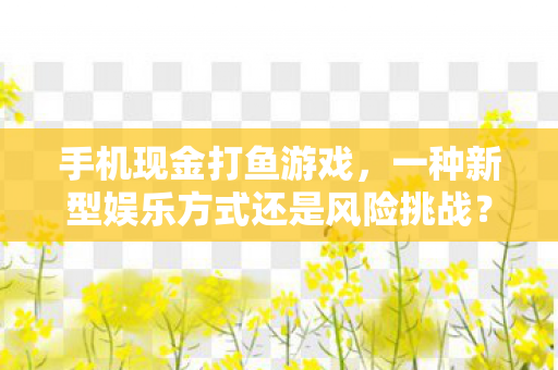 手机现金打鱼游戏,一种新型娱乐方式还是风险挑战? 手机现金打鱼游戏,一种新型娱乐方式还是风险挑战?
