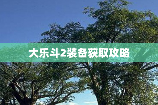 大乐斗2装备获取攻略