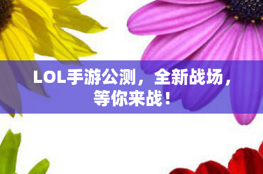 LOL手游公测，全新战场，等你来战！