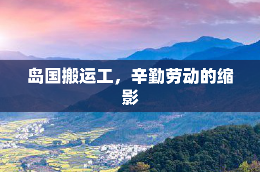 岛国搬运工，辛勤劳动的缩影