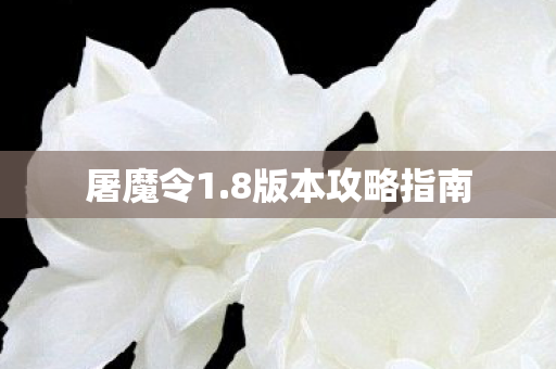 屠魔令1.8版本攻略指南