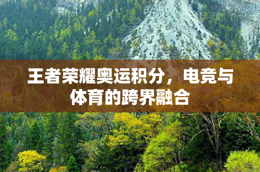 王者荣耀奥运积分,电竞与体育的跨界融合 王者荣耀奥运积分,电竞与体育的跨界融合