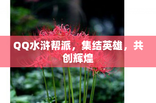 QQ水浒帮派,集结英雄,共创辉煌 QQ水浒帮派,集结英雄,共创辉煌