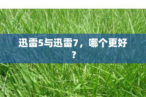 迅雷5与迅雷7，哪个更好？