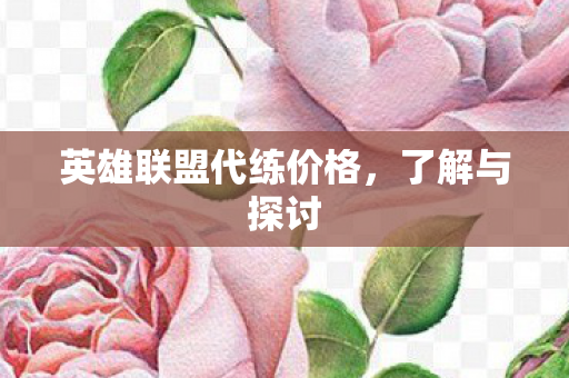 英雄联盟代练价格，了解与探讨