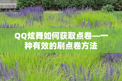 QQ炫舞如何获取点卷—一种有效的刷点卷方法 QQ炫舞如何获取点卷—一种有效的刷点卷方法