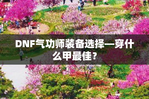 DNF气功师装备选择—穿什么甲最佳? DNF气功师装备选择—穿什么甲最佳?