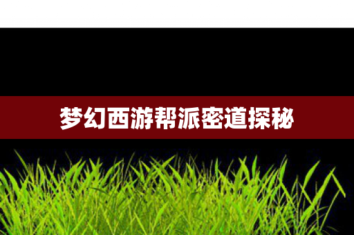 梦幻西游帮派密道探秘 梦幻西游帮派密道探秘