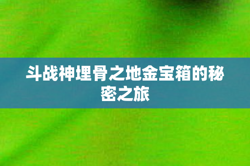斗战神埋骨之地金宝箱的秘密之旅