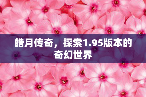 皓月传奇,探索1.95版本的奇幻世界 皓月传奇,探索1.95版本的奇幻世界