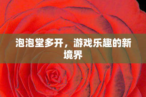 泡泡堂多开，游戏乐趣的新境界